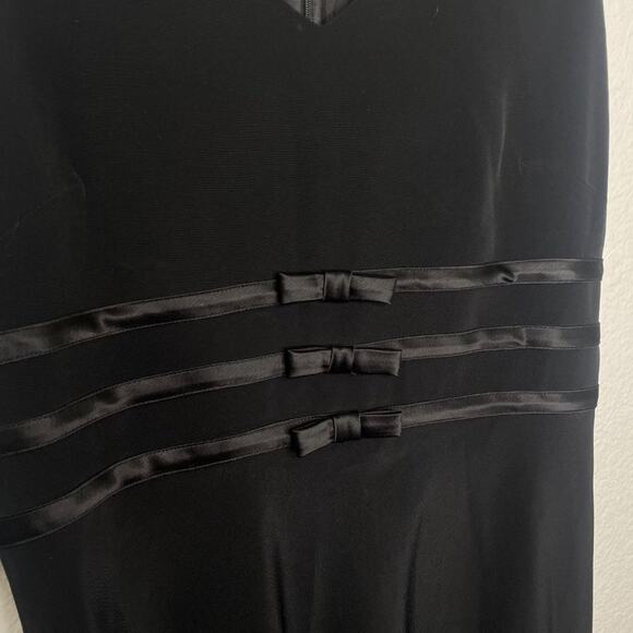 Banana Republic Womens Vintage Dress Size 6 Black Sleeveless Knee Length V-Neck - Picture 7 of 11